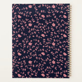 Elegante donkere bloemige gepersonaliseerde weekpl planner (Achterkant)