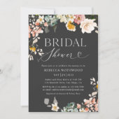 Elegante donkere Boho bruids douche uitnodiging (Voorkant)