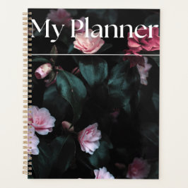Elegante donkere botanische planningsplanner planner