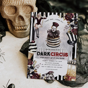 Elegante Donkere Circus Halloween Feest Kaart