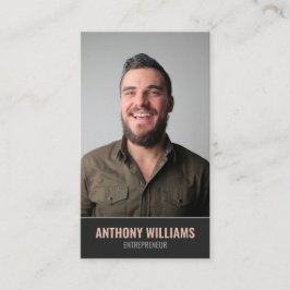 Elegante donkere foto visitekaartje