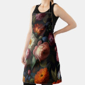 Elegante donkere humeurige  bloemen schort (Insitu)