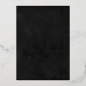 Elegante donkere humeurige bloemenbruiloft save th folie uitnodiging (Achterkant)