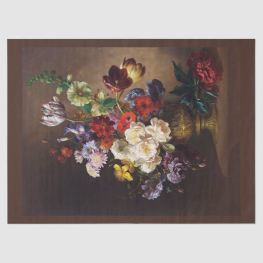 Elegante donkere humeurige Nederlandse beeldende k Tissuepapier (Voorkant)