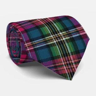 Elegante donkere kleuren ruitjes gingang patroon stropdas