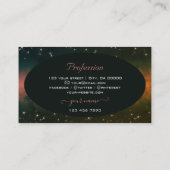 Elegante donkere kleurrijke Galaxy Spark Glitter S Visitekaartje (Achterkant)