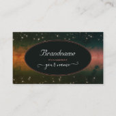 Elegante donkere kleurrijke Galaxy Spark Glitter S Visitekaartje (Voorkant)