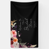 Elegante donkere, mysterieuze welkom bruidsfeest spandoek (Verticaal)