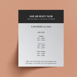 Elegante donkere namaak zilveren zwarte schoonheid flyer