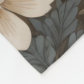 Elegante donkere-ogen junco-crème bloem fleece deken (Hoek)