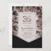 Elegante donkere Rozen 35e verjaardag Kaart (Voorkant)