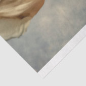 Elegante donkere schoonheid, Moody Blue Florals Tissuepapier (Detail)