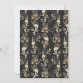 Elegante donkere, sombere gouden kerstkaart met 1 (Achterkant)