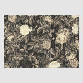 Elegante donkere vintage chic beige rozen tissuepapier