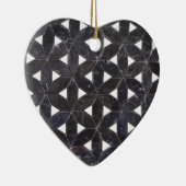 Elegante donkergrijze bloem van het levenspatroon keramisch ornament (Rechts)