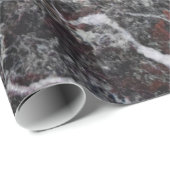 Elegante donkergrijze en witte marmeren steen cadeaupapier (Rol Hoek)