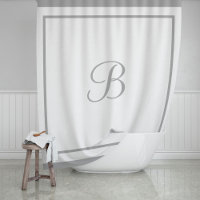 Elegante donkergrijze rand script monogramletter