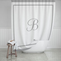 Elegante donkergrijze rand script monogramletter