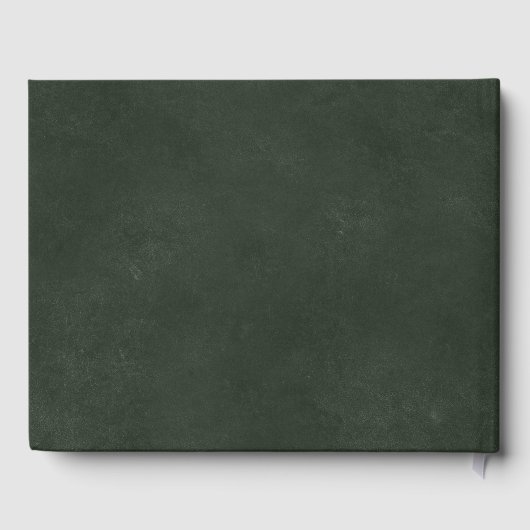 Elegante donkergroen gouden folie typografie bruil gastenboek (Achterkant)