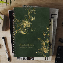 Elegante donkergroene en gouden professionele