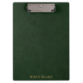 Elegante donkergroene en gouden typografie Corpora Klembord (Voorkant)