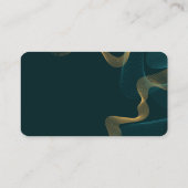Elegante donkergroene gouden abstracte professione visitekaartje (Achterkant)