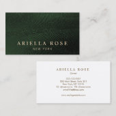 Elegante donkergroene hagedis huid Professional Visitekaartje (Voorkant / Achterkant)