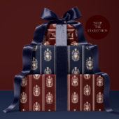 Elegante donkergroene notenkraker  cadeaupapier