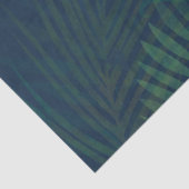 Elegante donkergroene palmbladeren patroon tropisc tissuepapier (Detail)