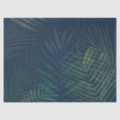 Elegante donkergroene palmbladeren patroon tropisc tissuepapier (Voorkant)