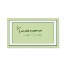 Elegante donkergroene rand script monogram