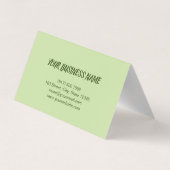 Elegante donkergroene rand script monogram visitekaartje (Achterkant)