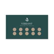 Elegante Donkergroene Speciality Koffie Loyalty Ca