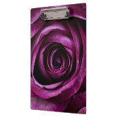 Elegante donkerpaarse roos klembord (Links)