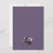Elegante donkerpaarse rozen bewaren datum save the date (Achterkant)