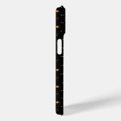 Elegante donkerpatroon gele Stippen Case-Mate iPhone Case (Achterkant / Rechts)