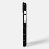 Elegante donkerpatroon gele Stippen Case-Mate iPhone Case (Achterkant / Links)