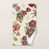 Elegante Donkerpruime Clematis Bloem Bad Handdoek (Handdoek)