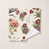 Elegante Donkerpruime Clematis Bloem Bad Handdoek (Wasdoekje)