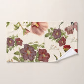 Elegante Donkerpruime Clematis Bloem Bad Handdoek (Handdoek)
