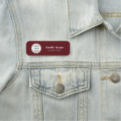 Elegante donkerrode Business Logo Professional Naamplaatje (In situ)