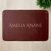 Elegante donkerrode en roze blauwroze typografie badmat