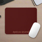 Elegante donkerrode en roze blauwroze typografie muismat