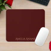 Elegante donkerrode en roze blauwroze typografie muismat