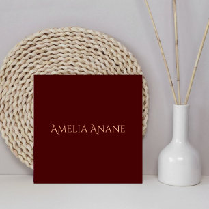 Elegante donkerrode en roze blauwroze typografie tegeltje