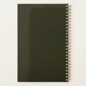 Elegante donkerrode roos botanische bloemen planne planner (Achterkant)