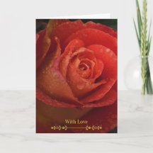 Elegante donkerrode roos botanische gevouwen kaart