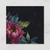 Elegante donkerroze bloemenbruiloft QR-code RSVP Informatiekaartje (Achterkant)