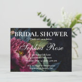 Elegante donkerroze bloemenbruiloft Vrijgezellenfe Kaart (Staand voorkant)