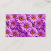 Elegante donkerroze magenta bloemendaisies informatiekaartje (Achterkant)